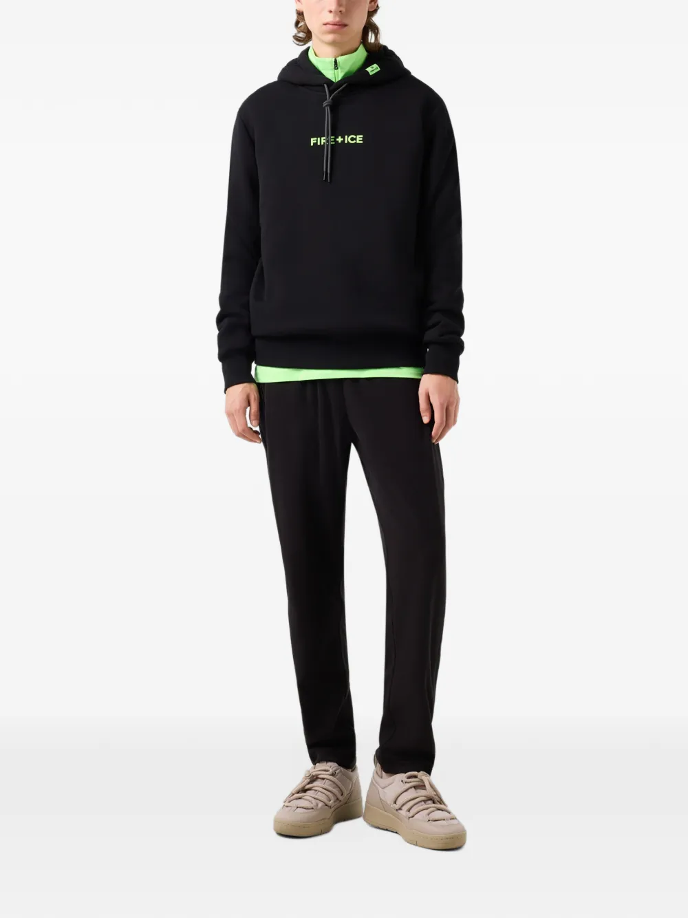 BOGNER FIRE+ICE Covell logo-print hoodie Zwart