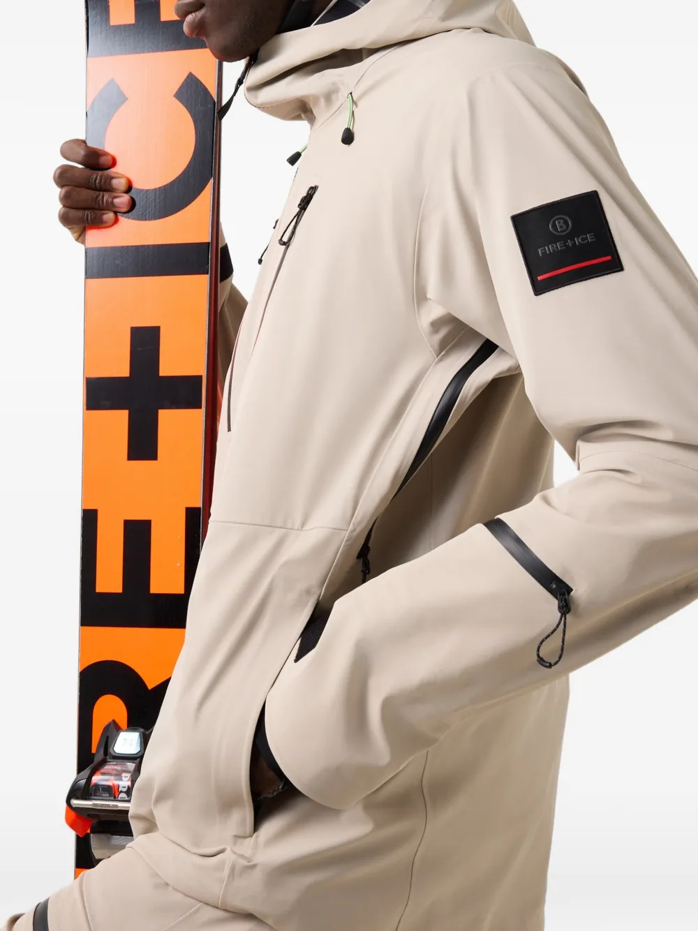 BOGNER FIRE+ICE Piaro hooded ski jacket Beige