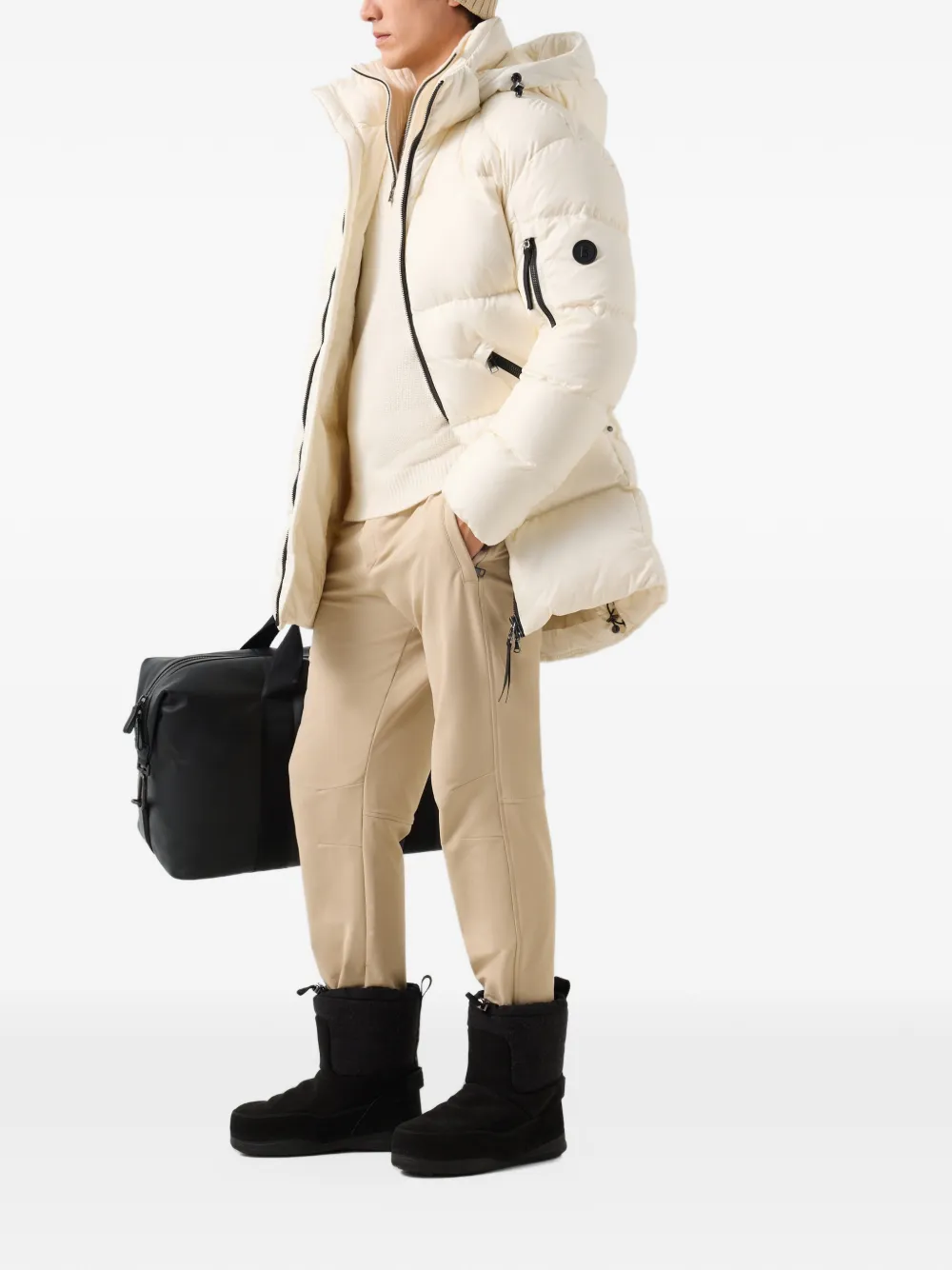 BOGNER quilted hooded jacket Wit
