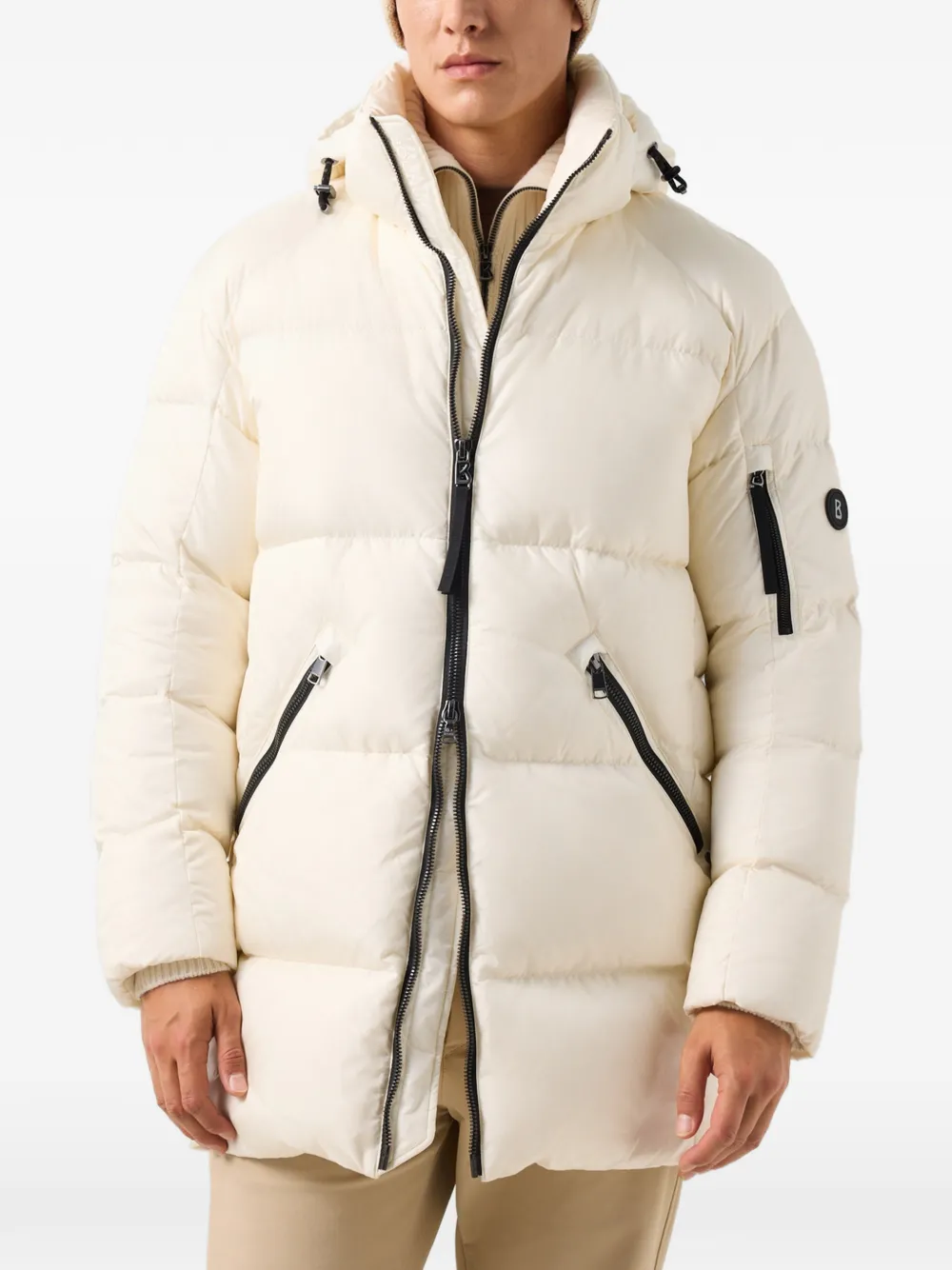 BOGNER quilted hooded jacket Wit