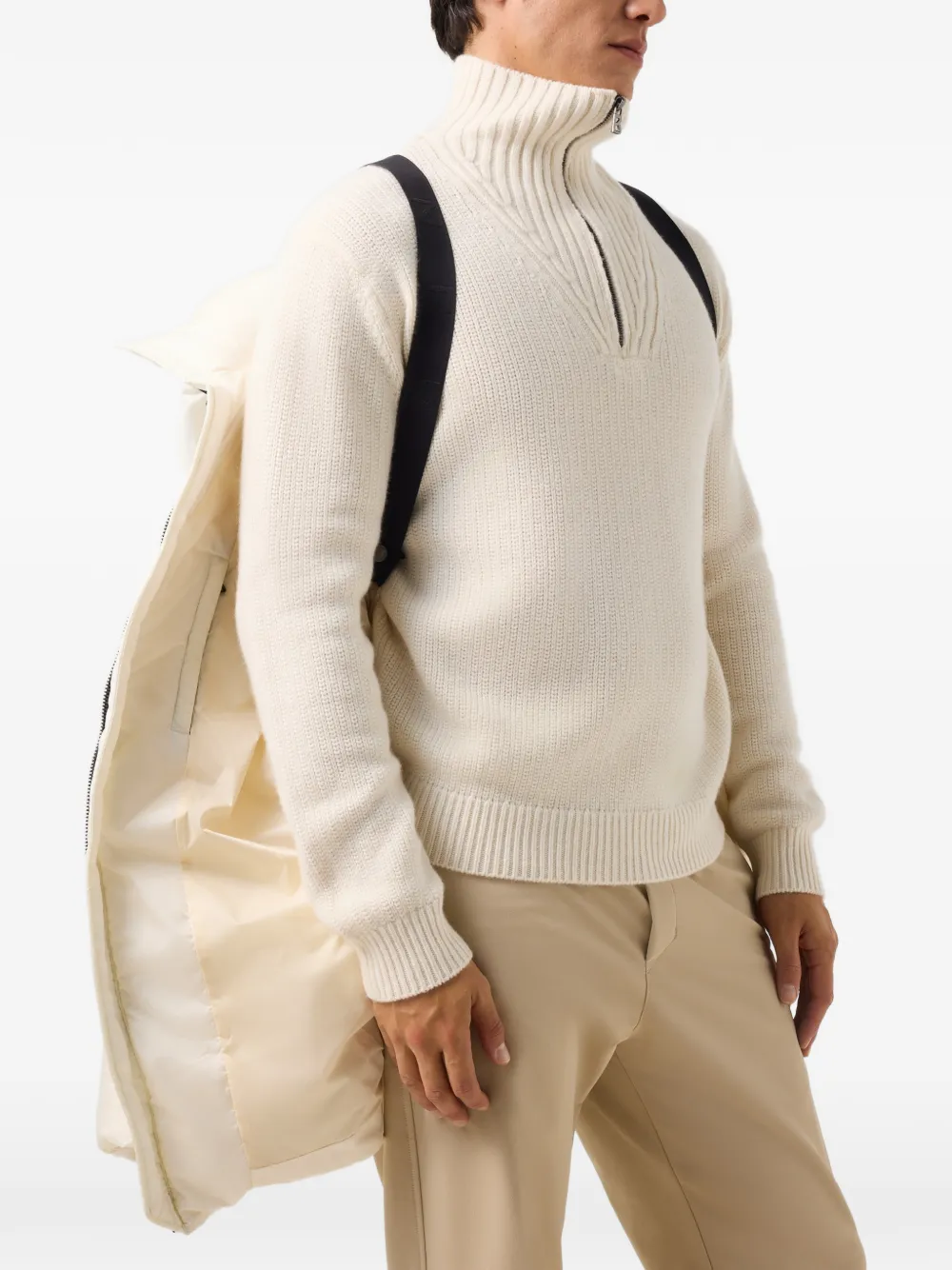 BOGNER quilted hooded jacket Wit
