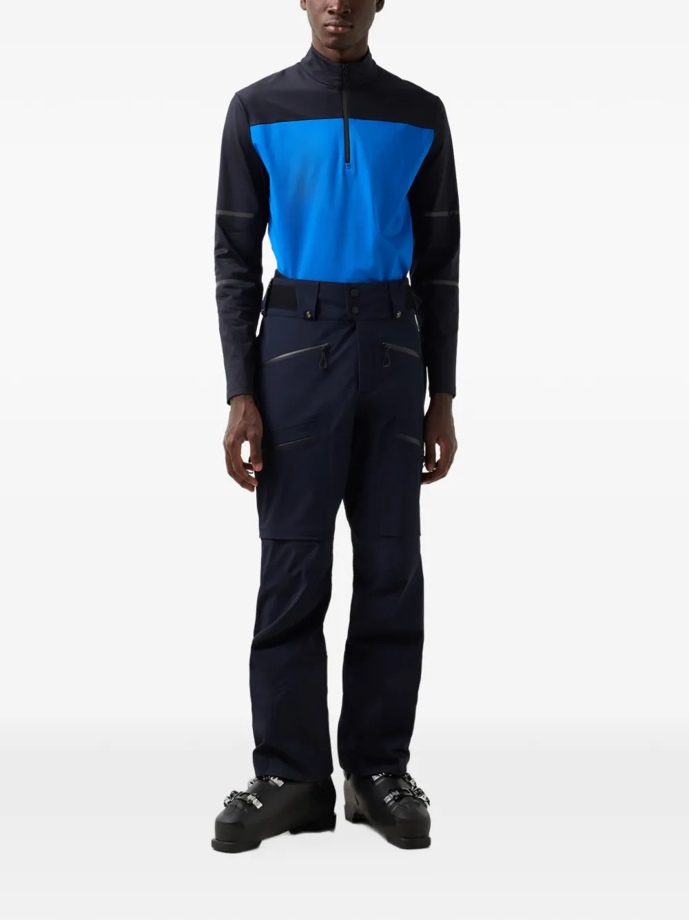 BOGNER FIRE+ICE First Layer Phil colour-block long-sleeve T-shirt Blauw