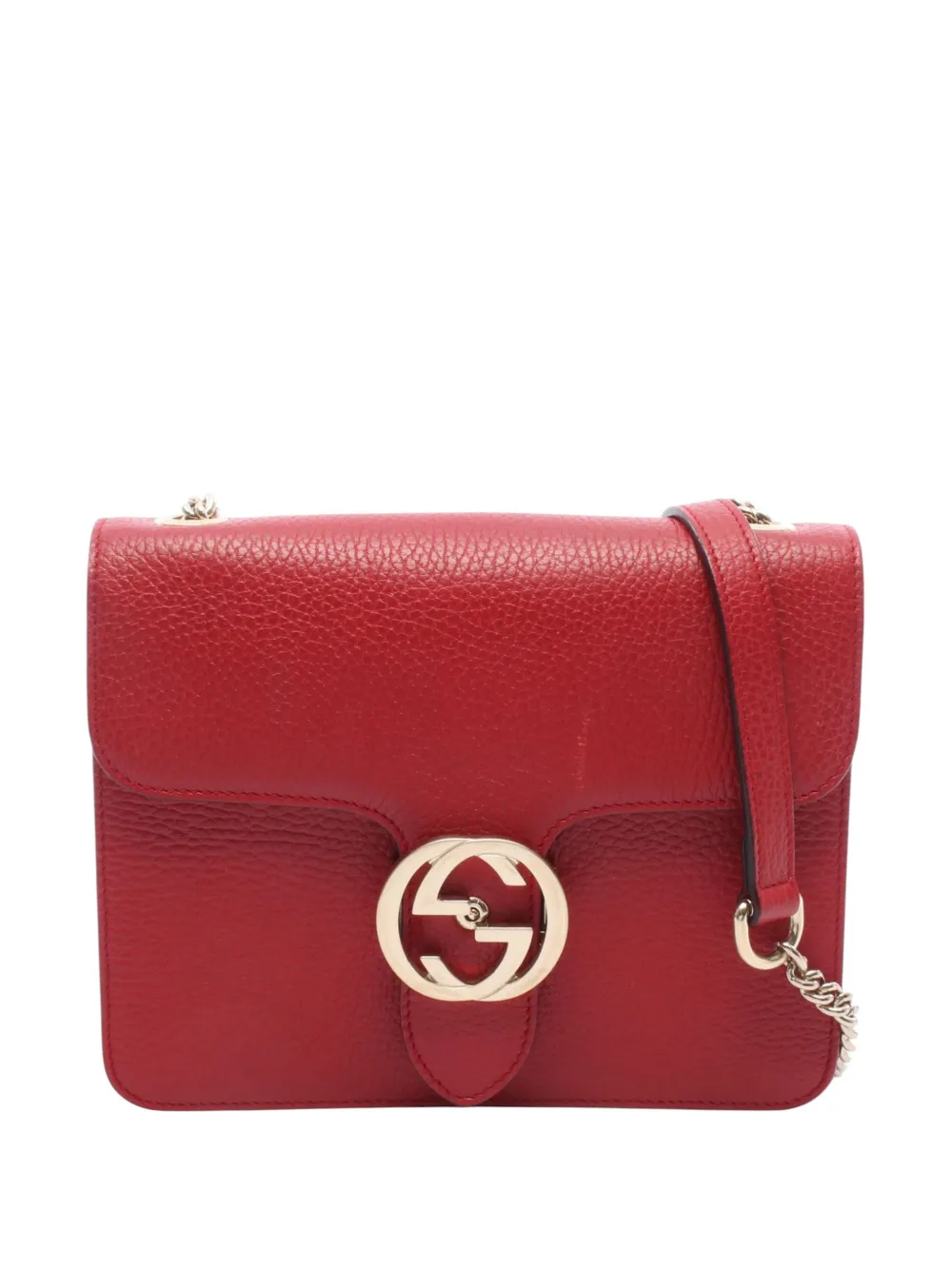 Gucci Pre-Owned 2016-2026 Small Dollar Calfskin Interlocking G crossbody bag - Rosso