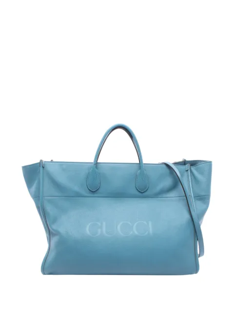 Gucci Pre-Owned 2016-2026 Large Calfskin Logo Convertible satchel