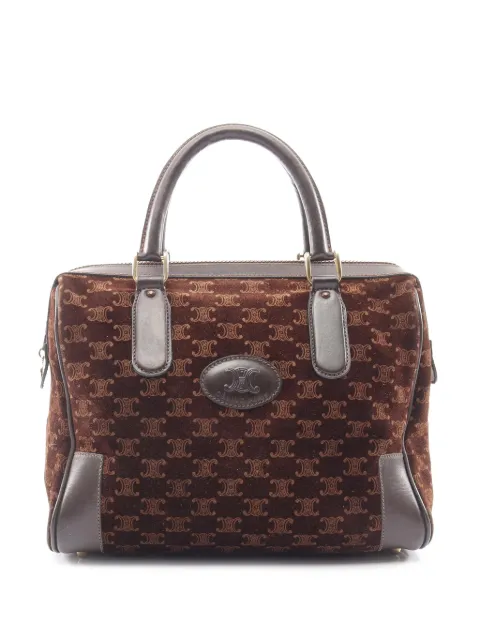 Celine Pre-Owned 20th Century Macadam Suede boston bag
