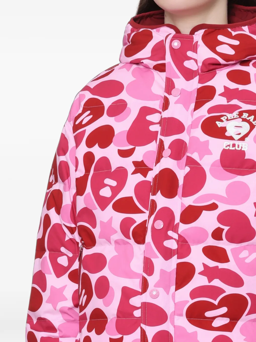 APEE™ by *A BATHING APE Donsjack met camouflageprint Roze
