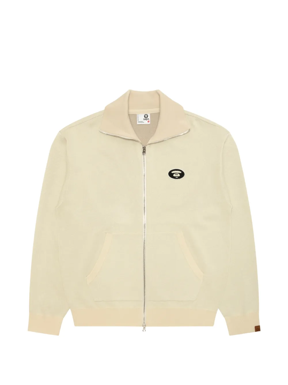 AAPE BY *A BATHING APE Aapenow Moonface logo-print zip-up sweatshirt Beige