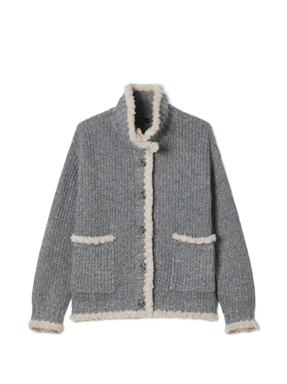 tout a coup faux-fur trim cardigan - Grigio