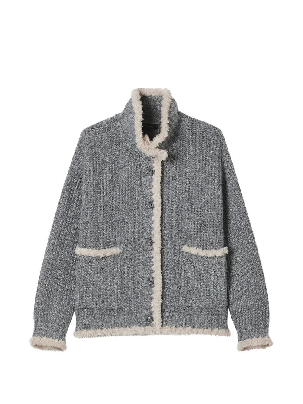 tout a coup faux-fur trim cardigan - Grigio