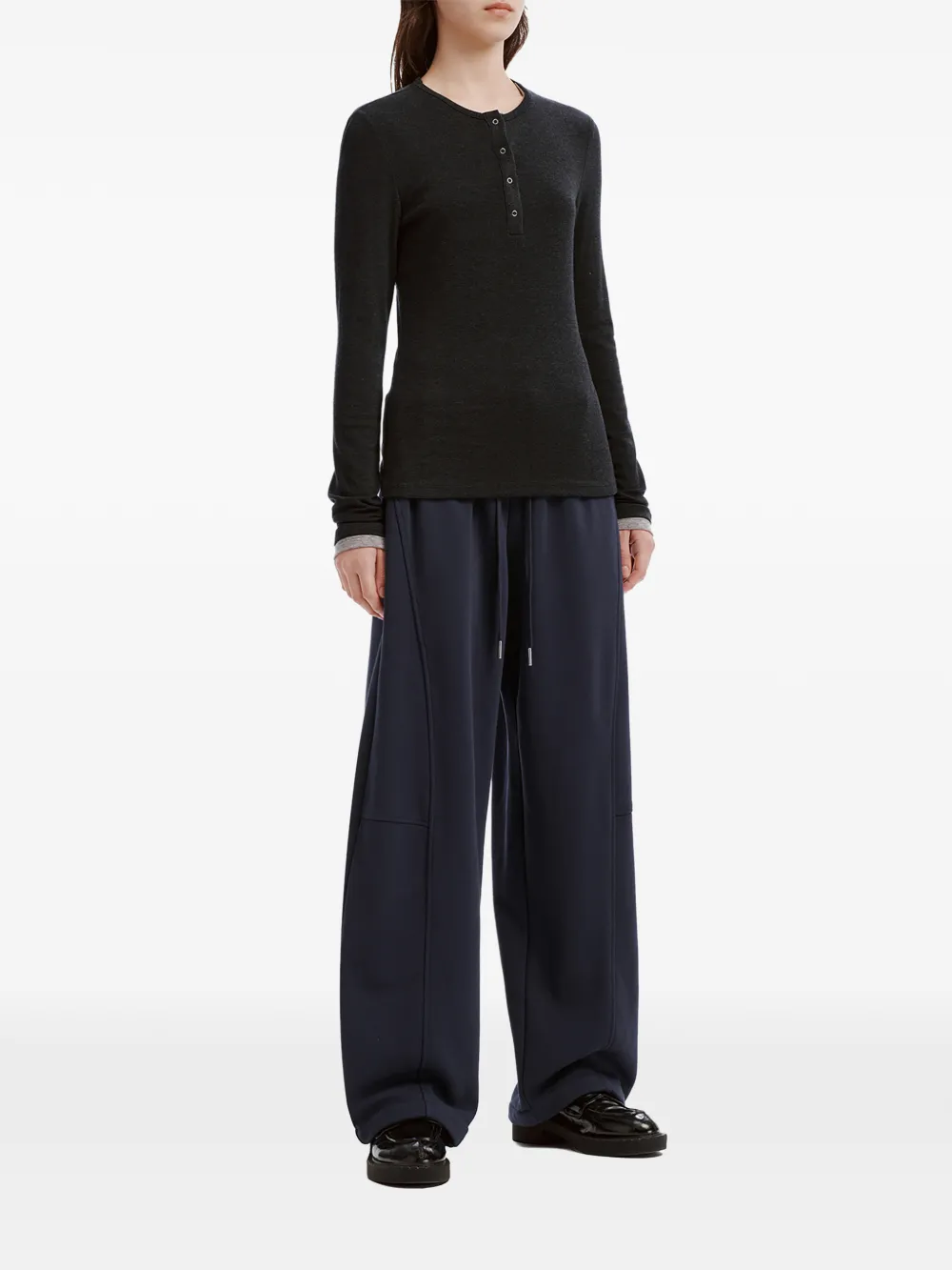 b+ab drawstring panelled track pants Blauw