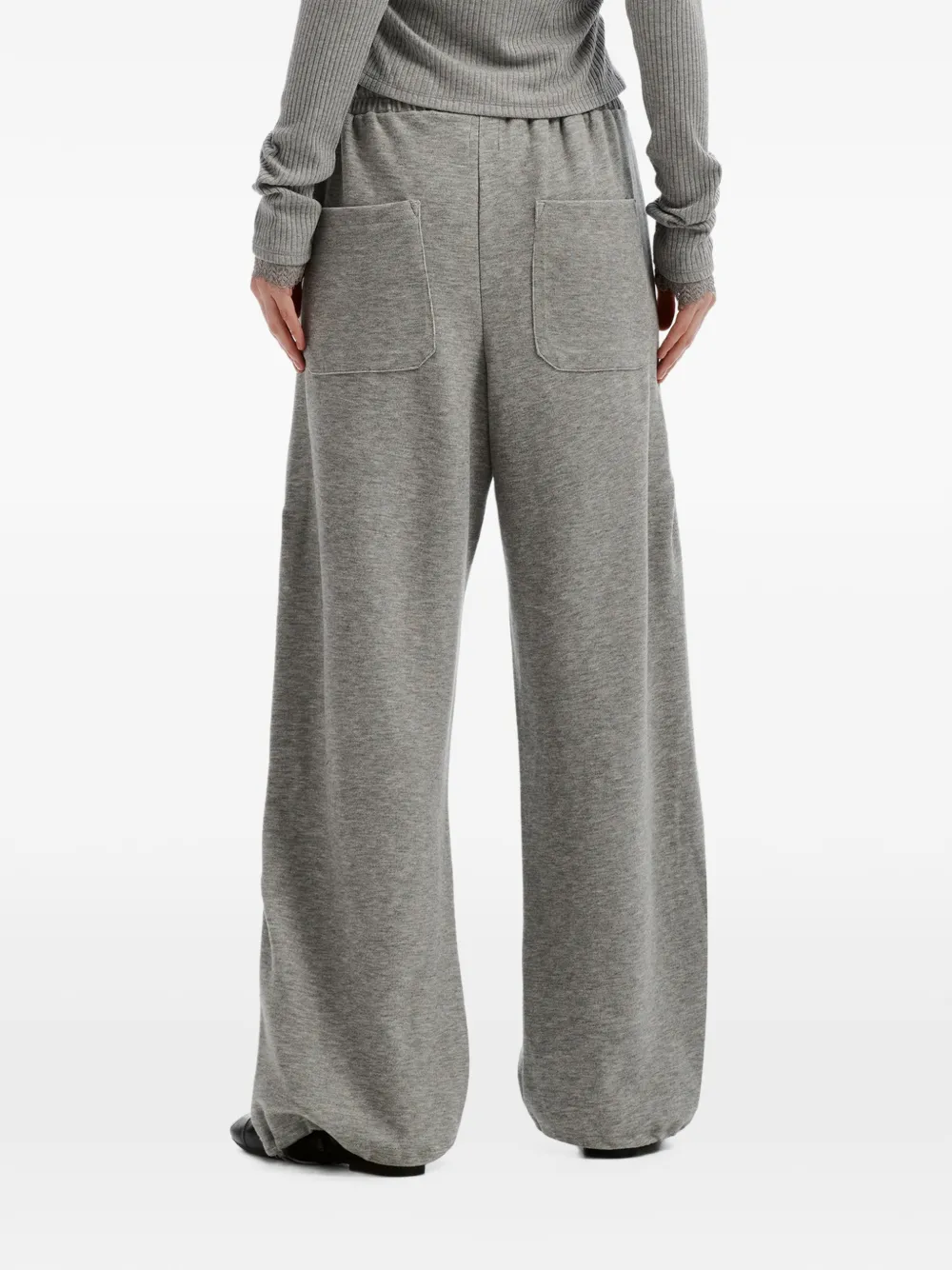 b+ab drawstring wide-leg track pants Grijs