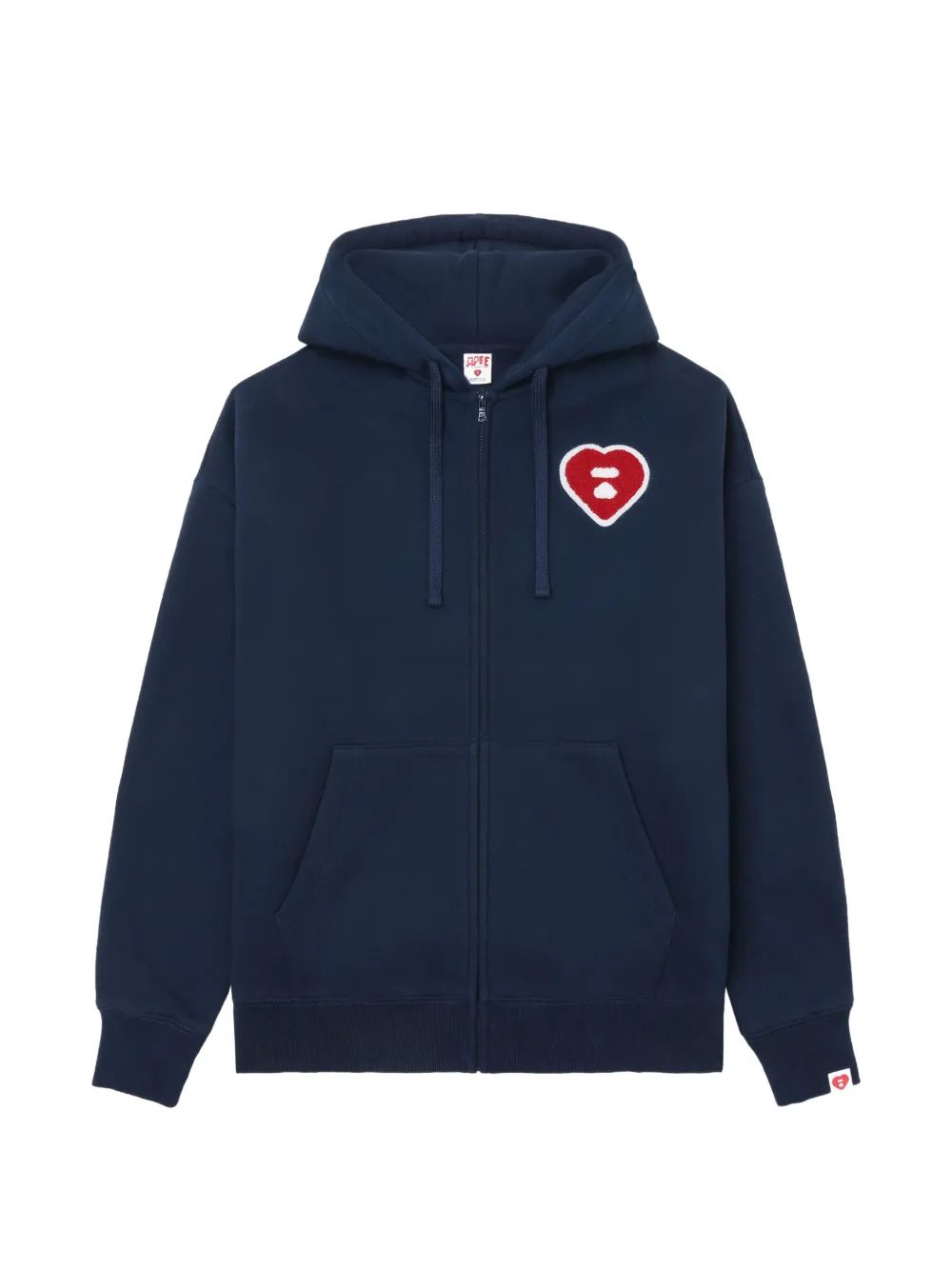 APEE™ by *A BATHING APE® logo-patch zip-up hoodie - Blau