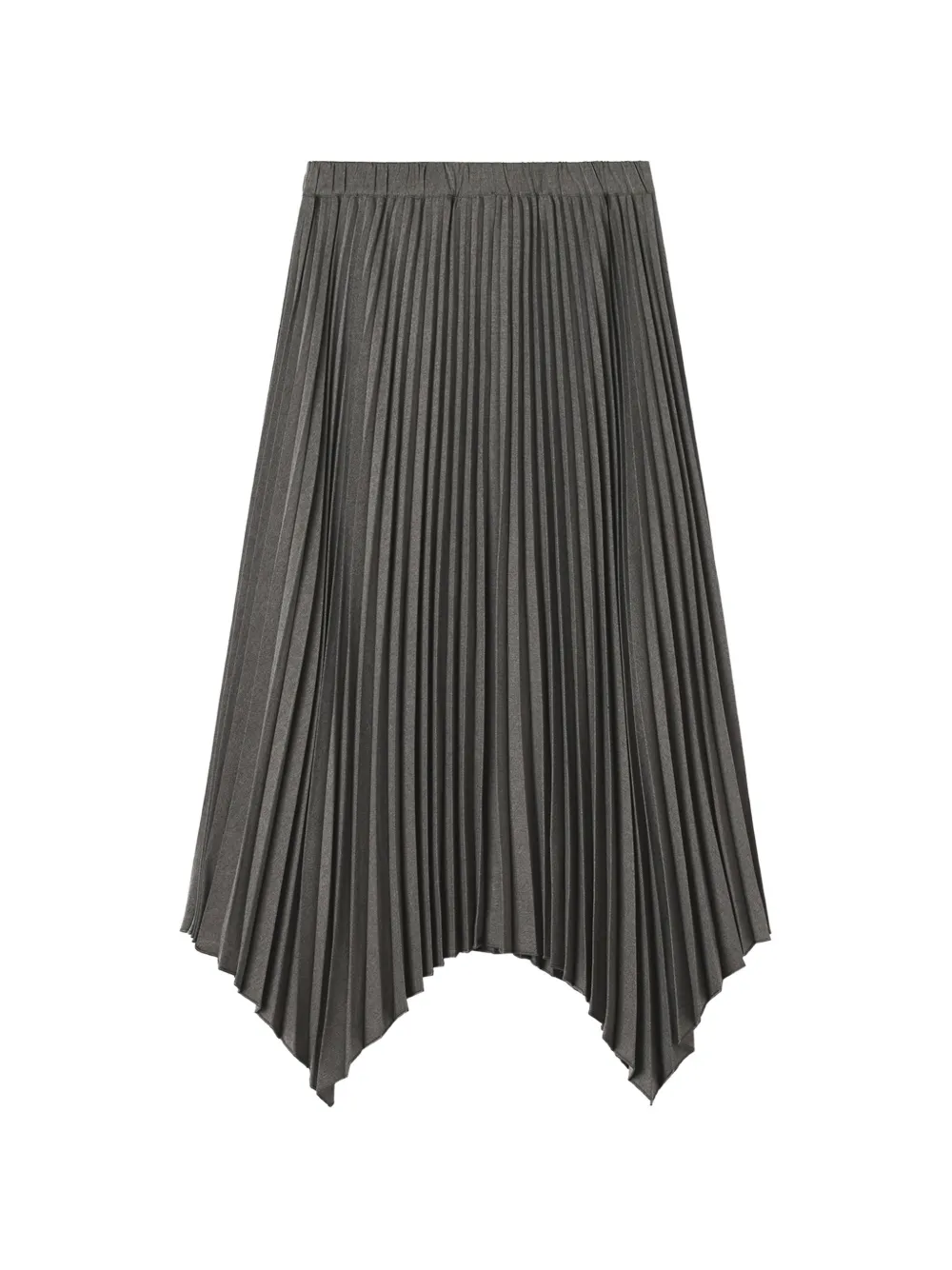 tout a coup pleated handkerchief-hem midi skirt - Grau