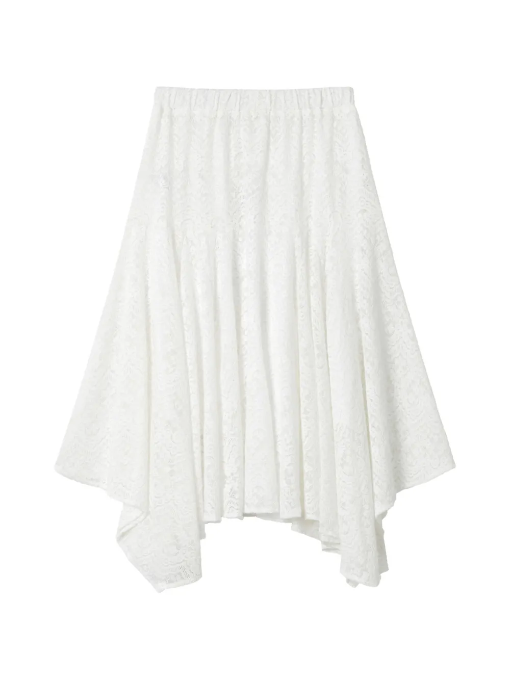 B+ab lace handkerchief-hem midi skirt Wit
