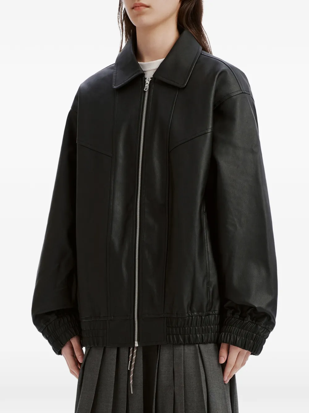 tout a coup panelled elasticated-trim jacket Zwart