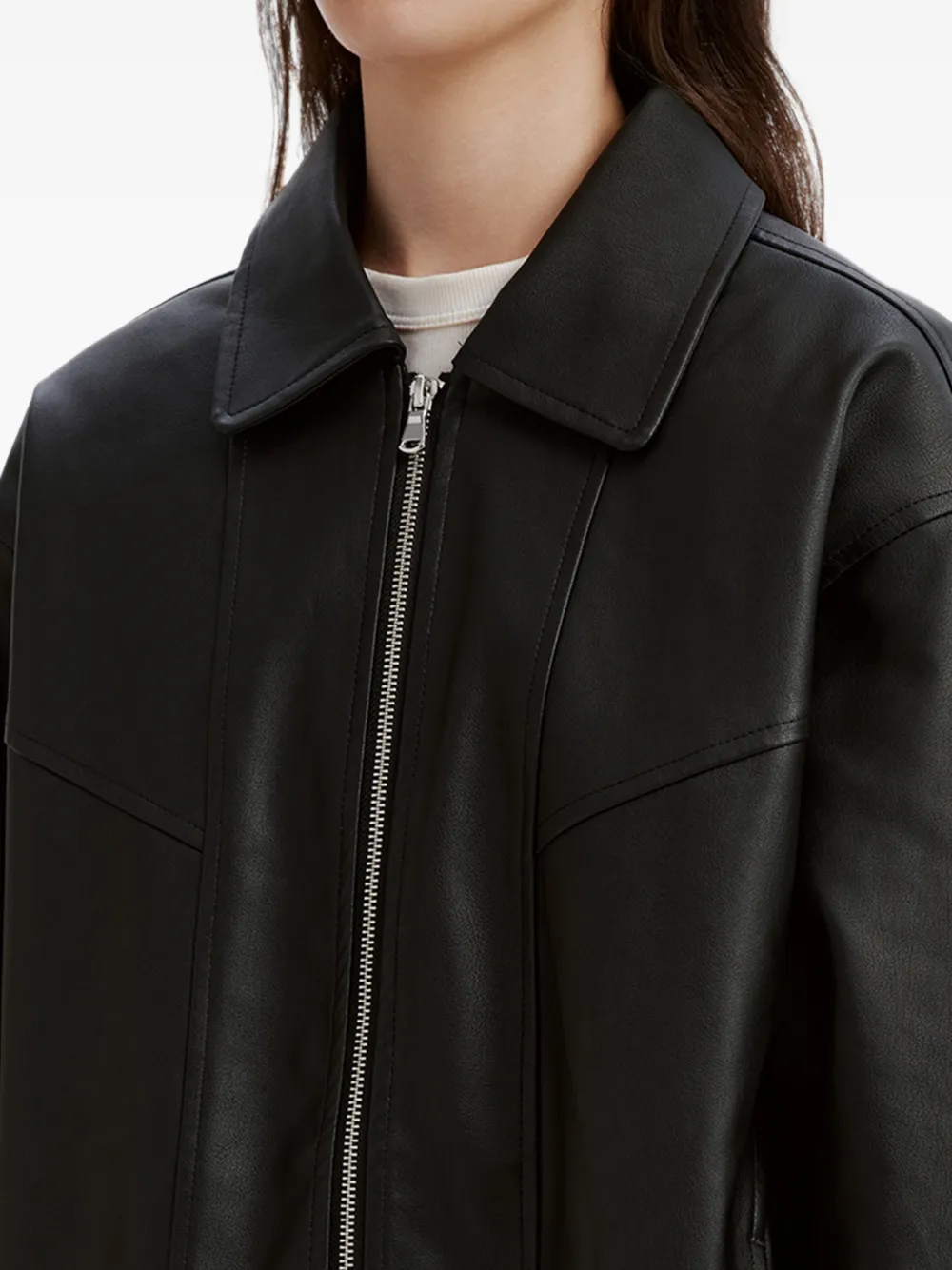 tout a coup panelled elasticated-trim jacket Zwart
