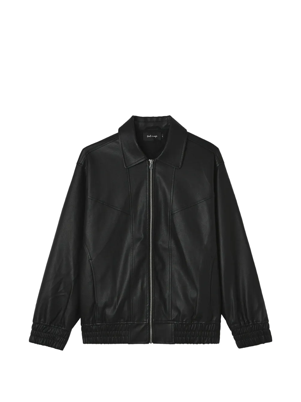 tout a coup panelled elasticated-trim jacket - Schwarz