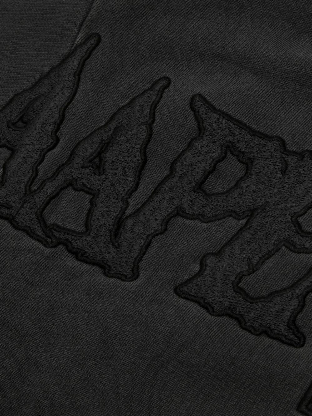 AAPE BY *A BATHING APE Aapeunvs faux-fur trim logo-embroidered hoodie Zwart