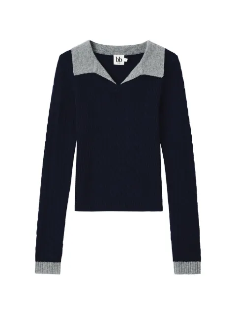 b+ab contrast-collar sweater