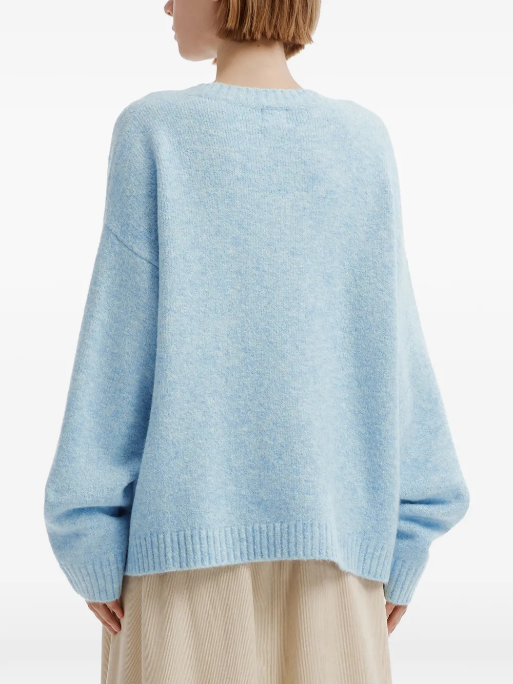 b+ab cat-motif sweater Blauw