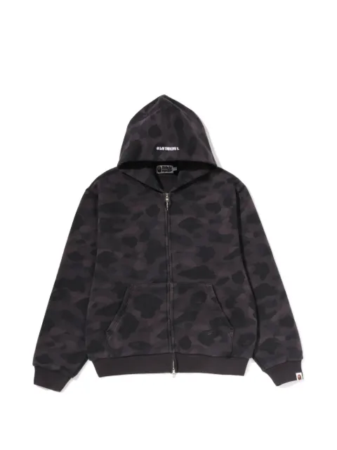 A BATHING APE® Color Camo heavy washed cropped-fit zip hoodie