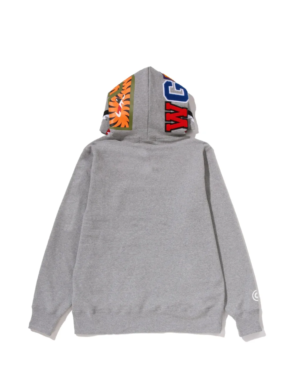 A BATHING APE Shark kangaroo-pocket hoodie Grijs