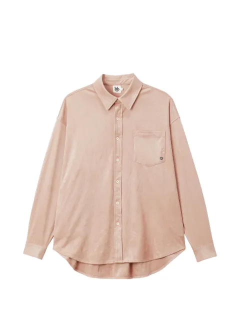 b+ab faux-suede chest-pocket shirt