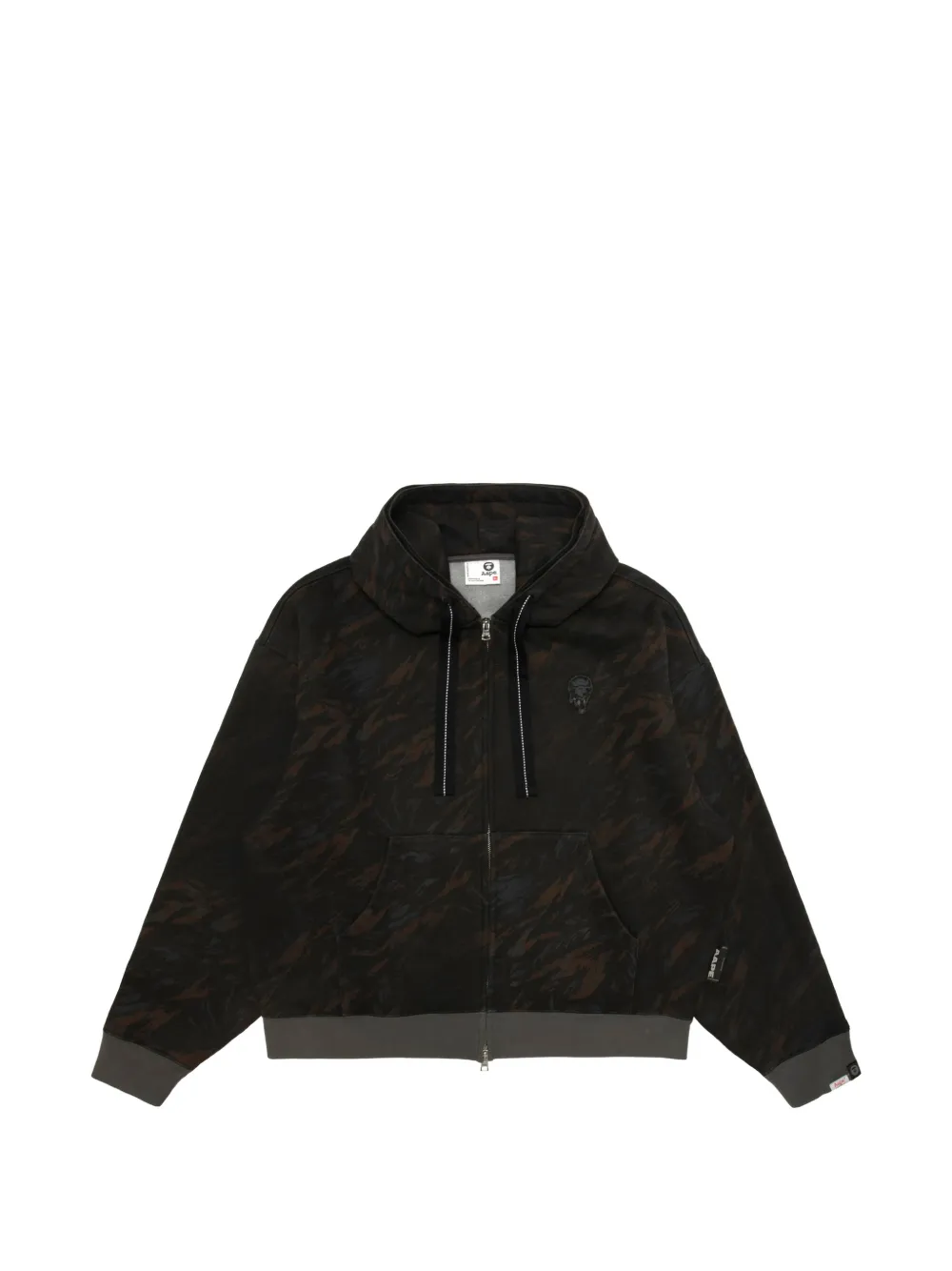 AAPE BY *A BATHING APE Aapeunvs camouflage-print faux-fur-trim hoodie Zwart