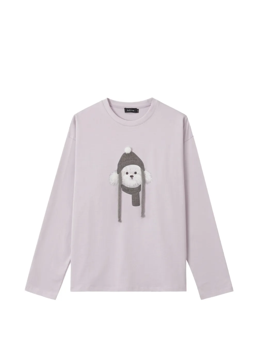 Tout a coup dog-print long-sleeve T-shirt Paars