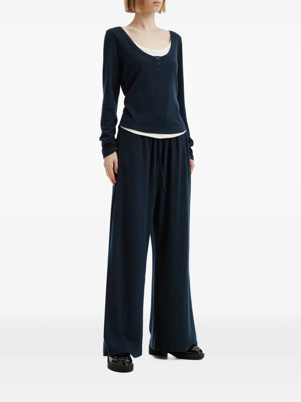 b+ab layered-effect long-sleeve tracksuit set Blauw