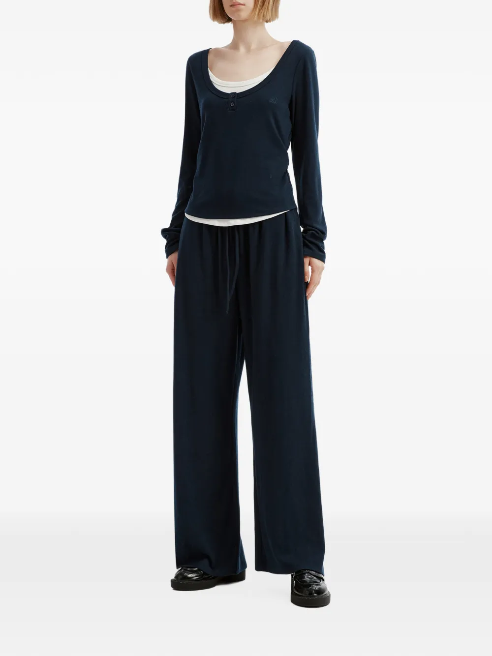 b+ab layered-effect long-sleeve tracksuit set Blauw