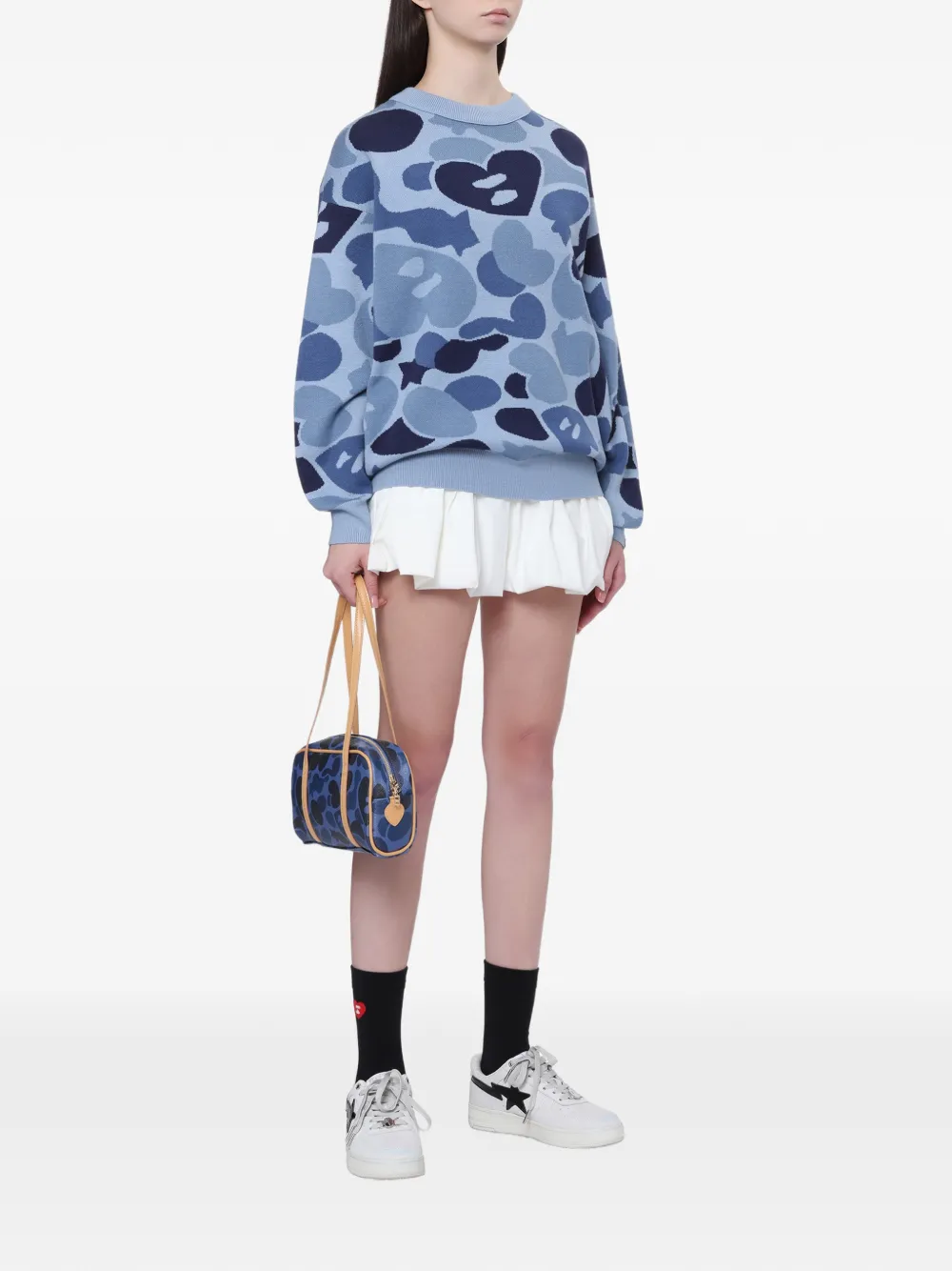 APEE™ by *A BATHING APE Trui met camouflage-patroon Blauw