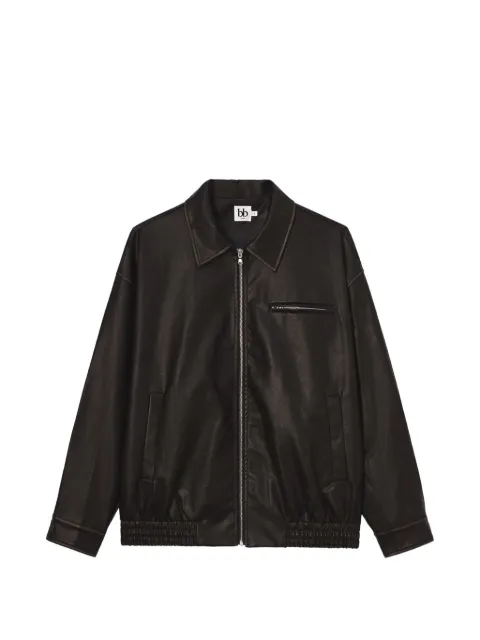b+ab faded-effect zip-up jacket