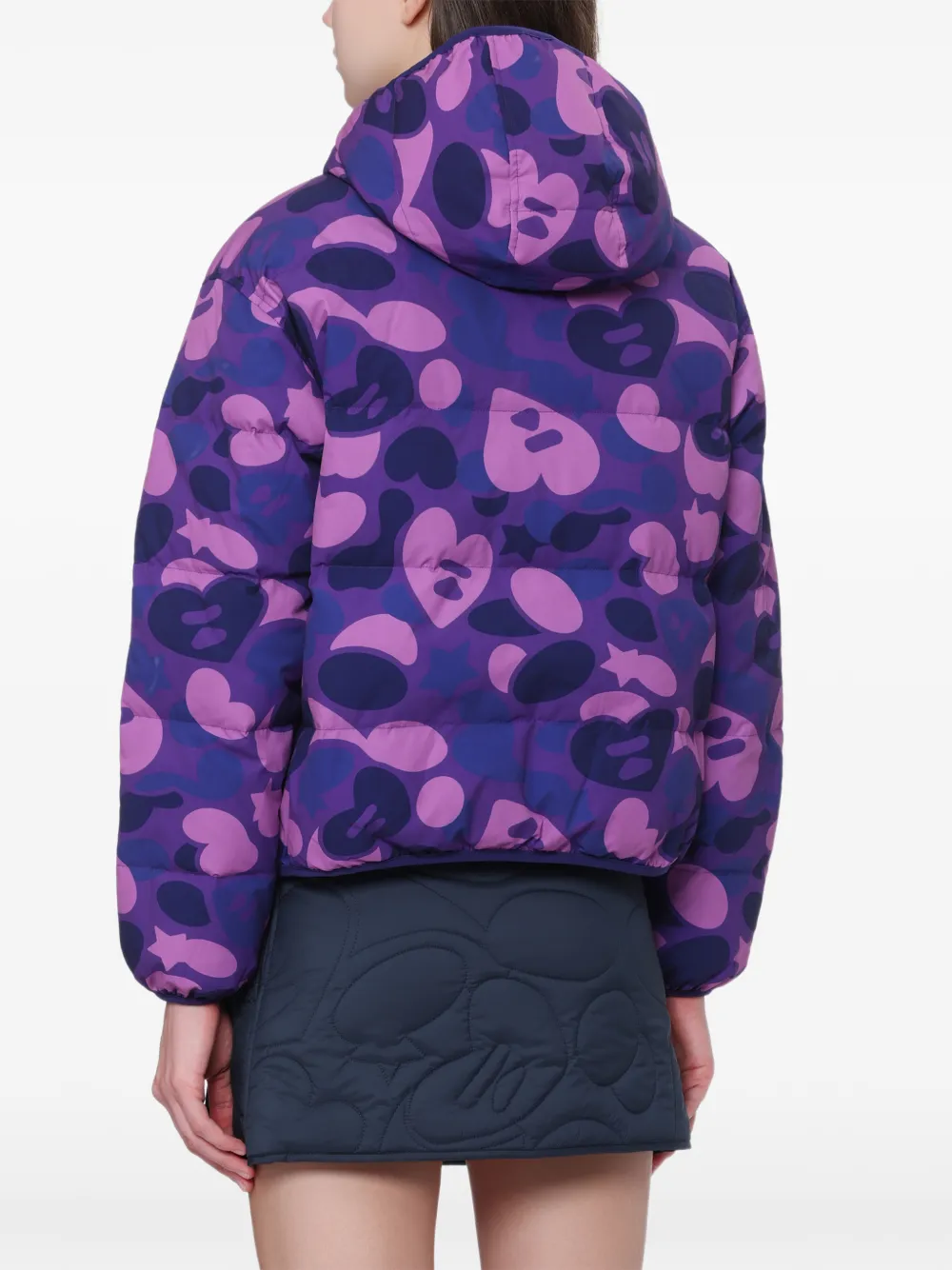 APEE™ by *A BATHING APE Gewatteerd jack met camouflageprint Paars