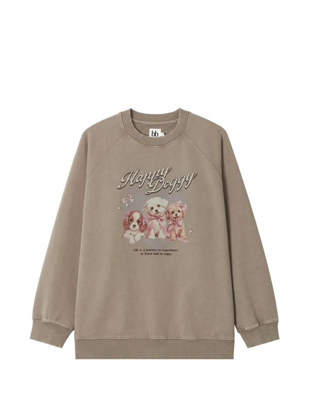 b+ab Happy Doggy sweatshirt - Toni neutri