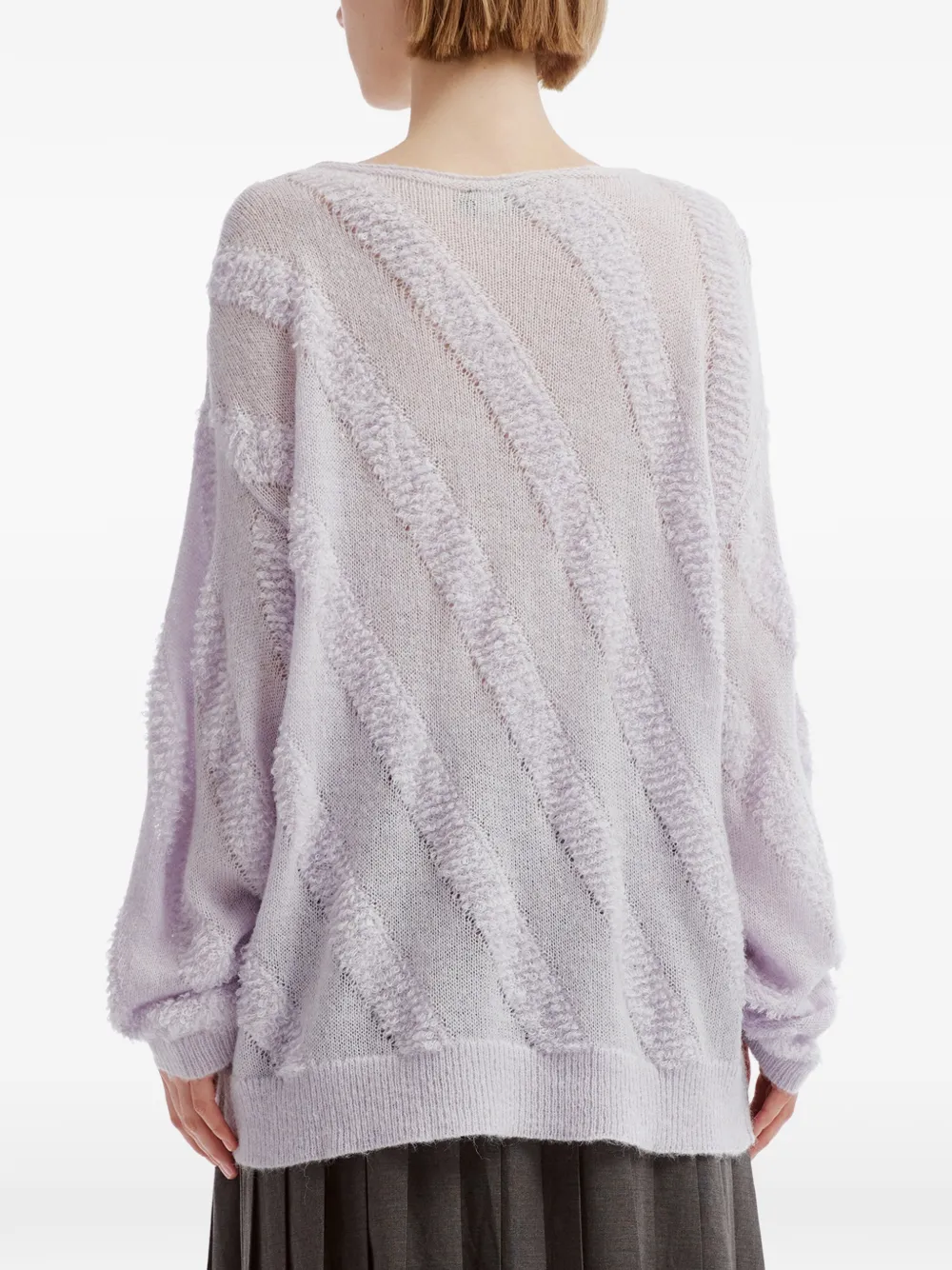 tout a coup boat-neck sweater Paars