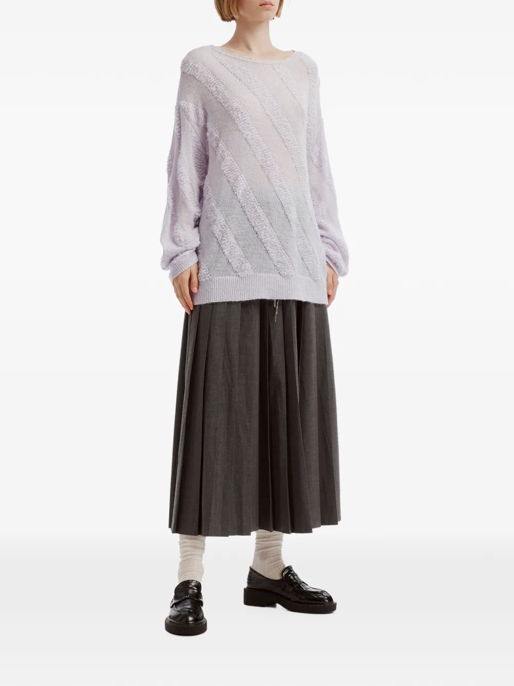 tout a coup boat-neck sweater Paars