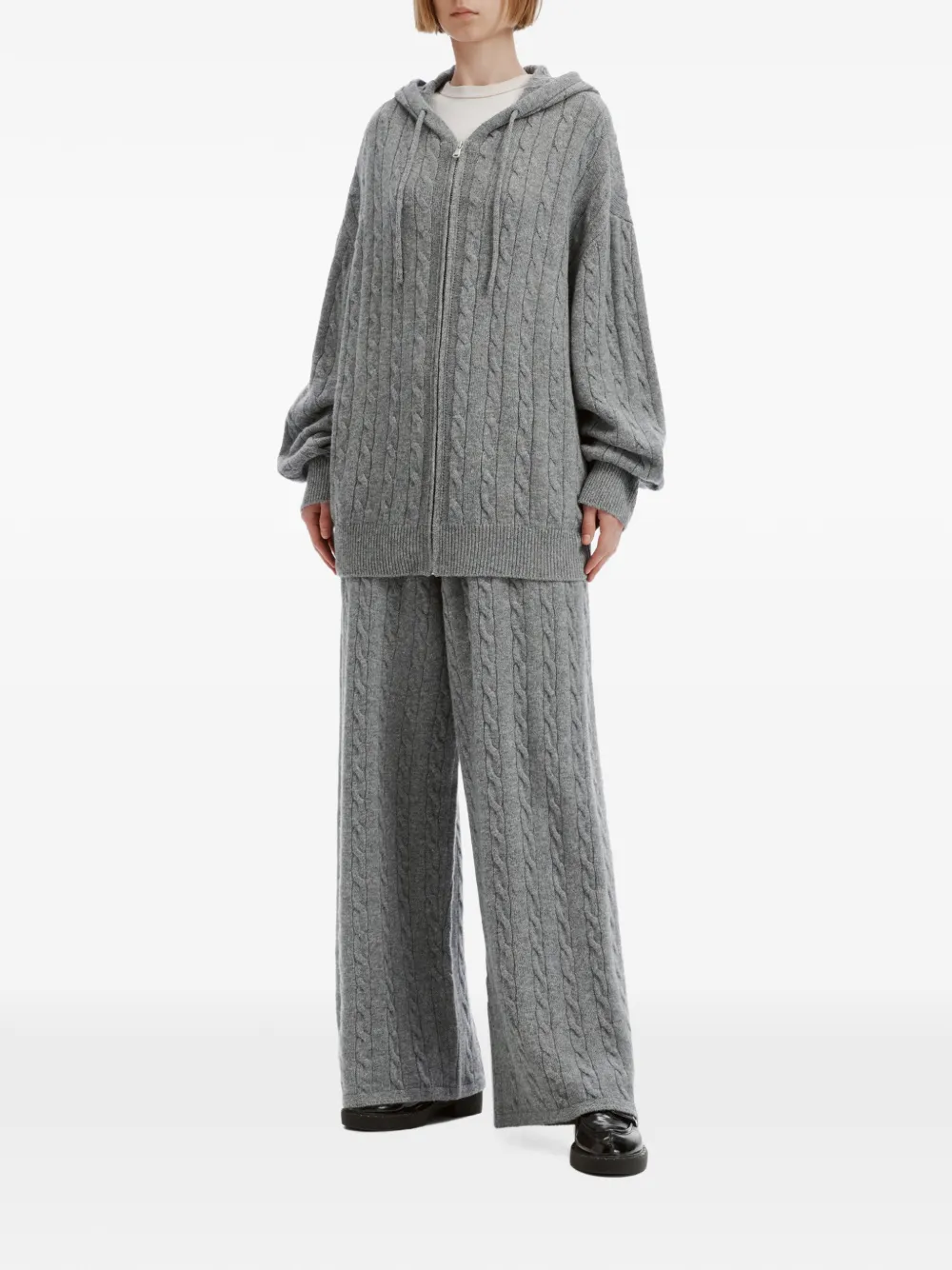 b+ab cable-knit tracksuit set Grijs
