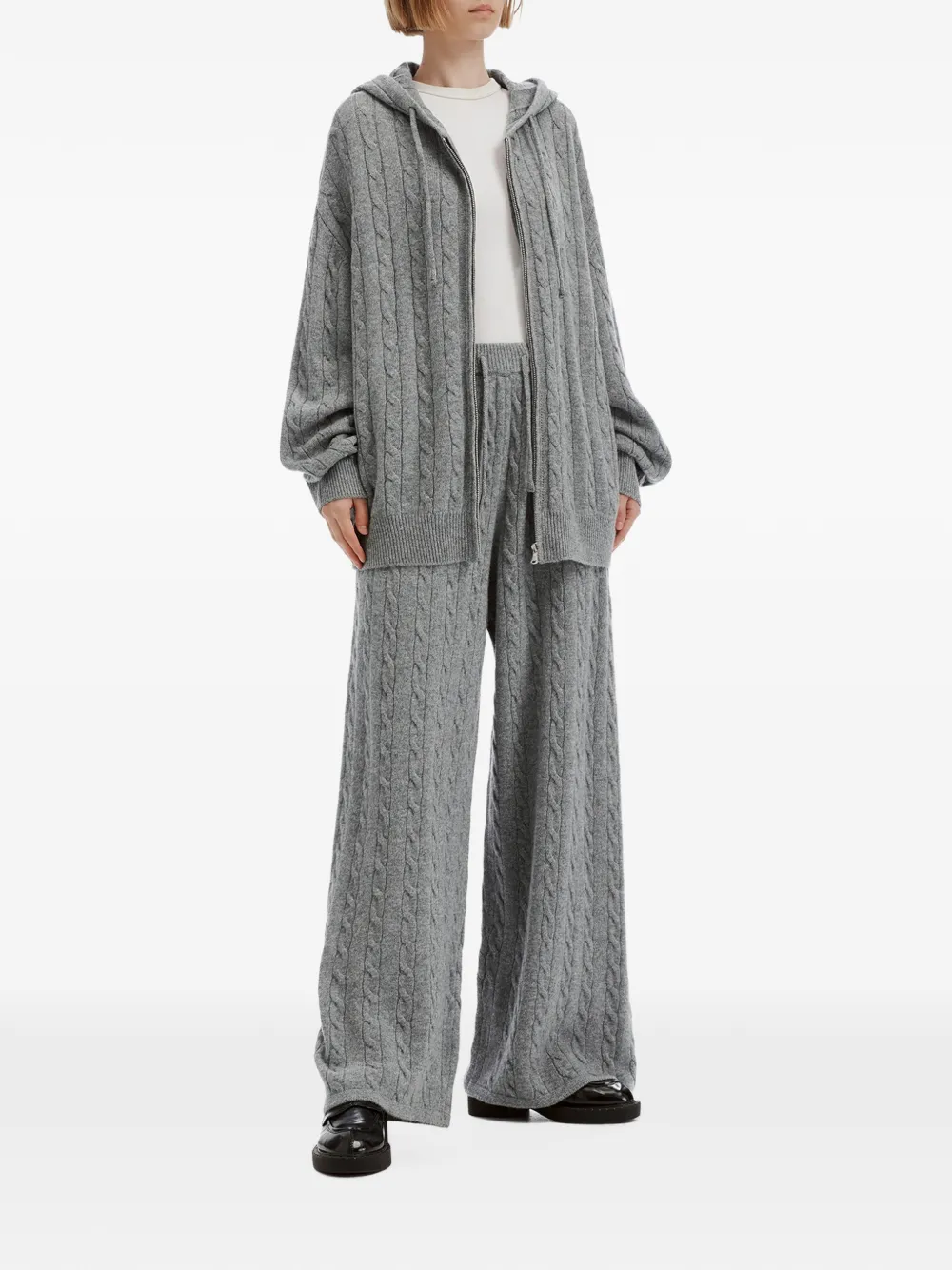 b+ab cable-knit tracksuit set Grijs