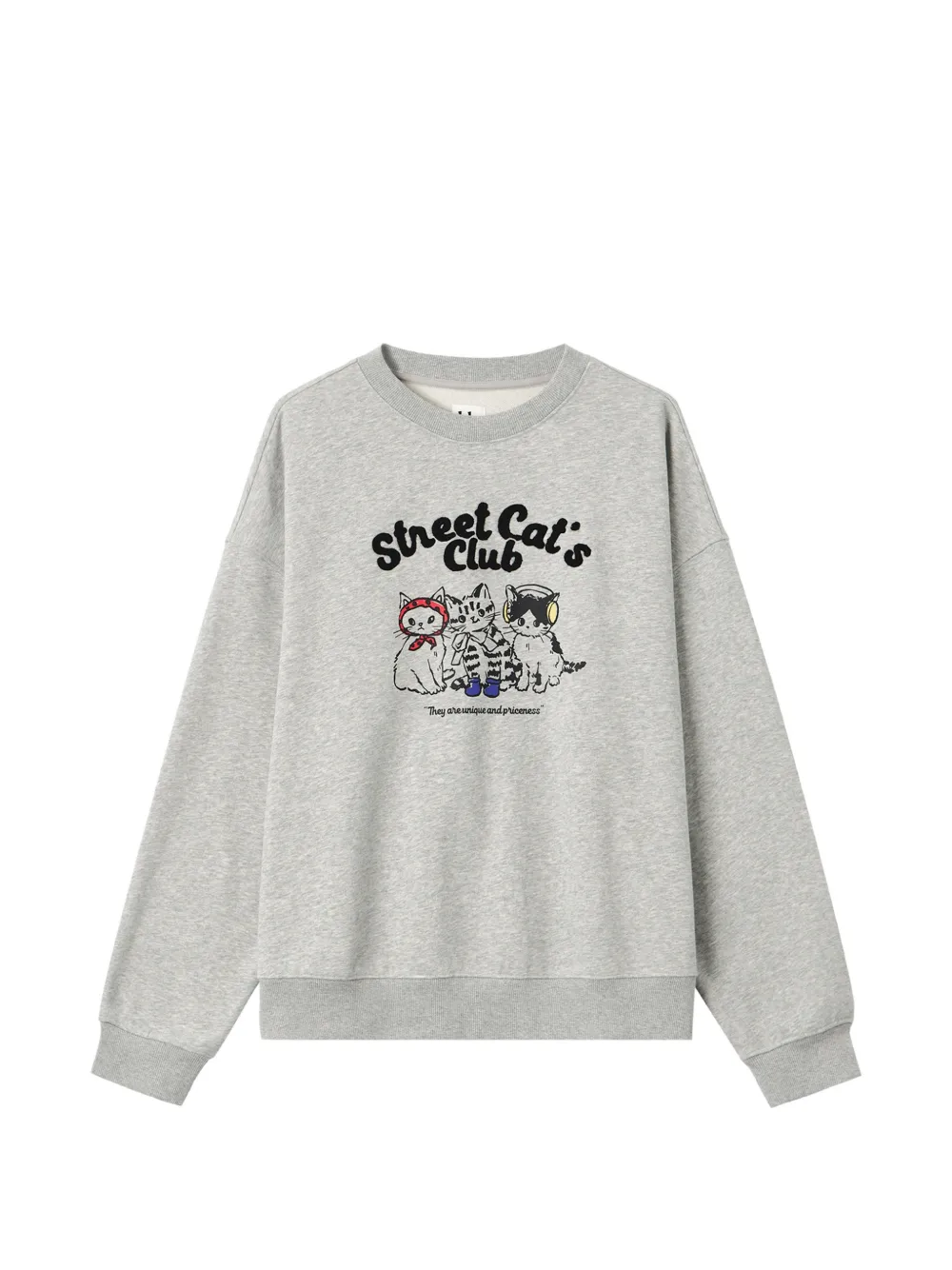 B+ab Graphic-print Sweatshirt In Gray