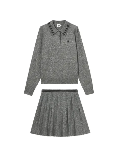 b+ab set de falda corta con efecto jaspeado