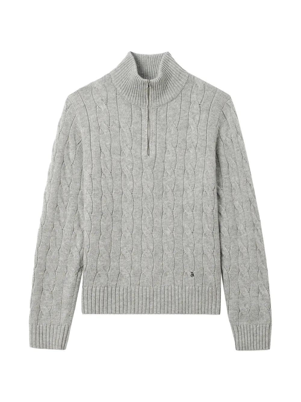 tout a coup cable-knit quarter-zip sweater - Grau