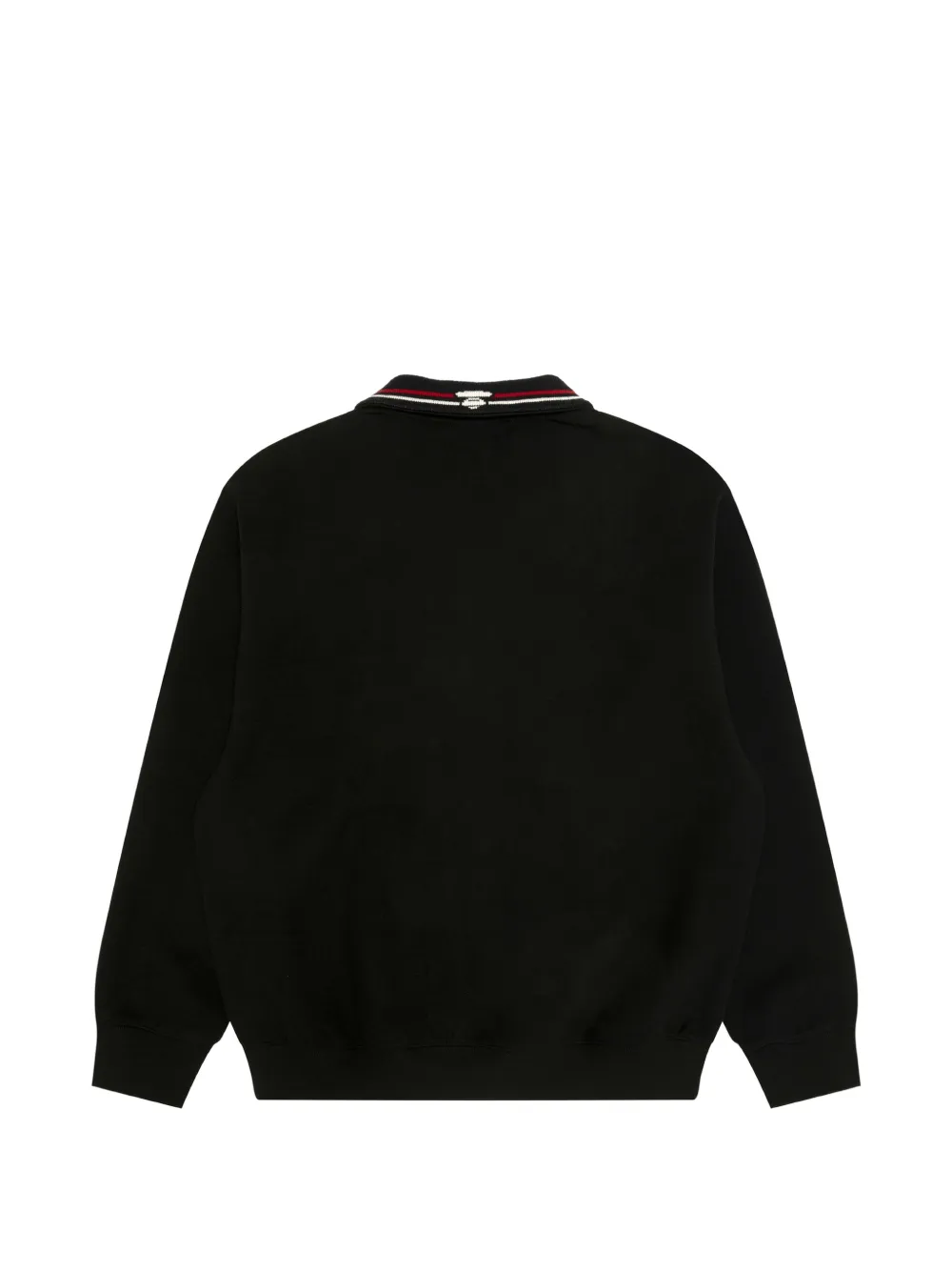 AAPE BY *A BATHING APE logo-embroidered quarter-zip sweatshirt Zwart