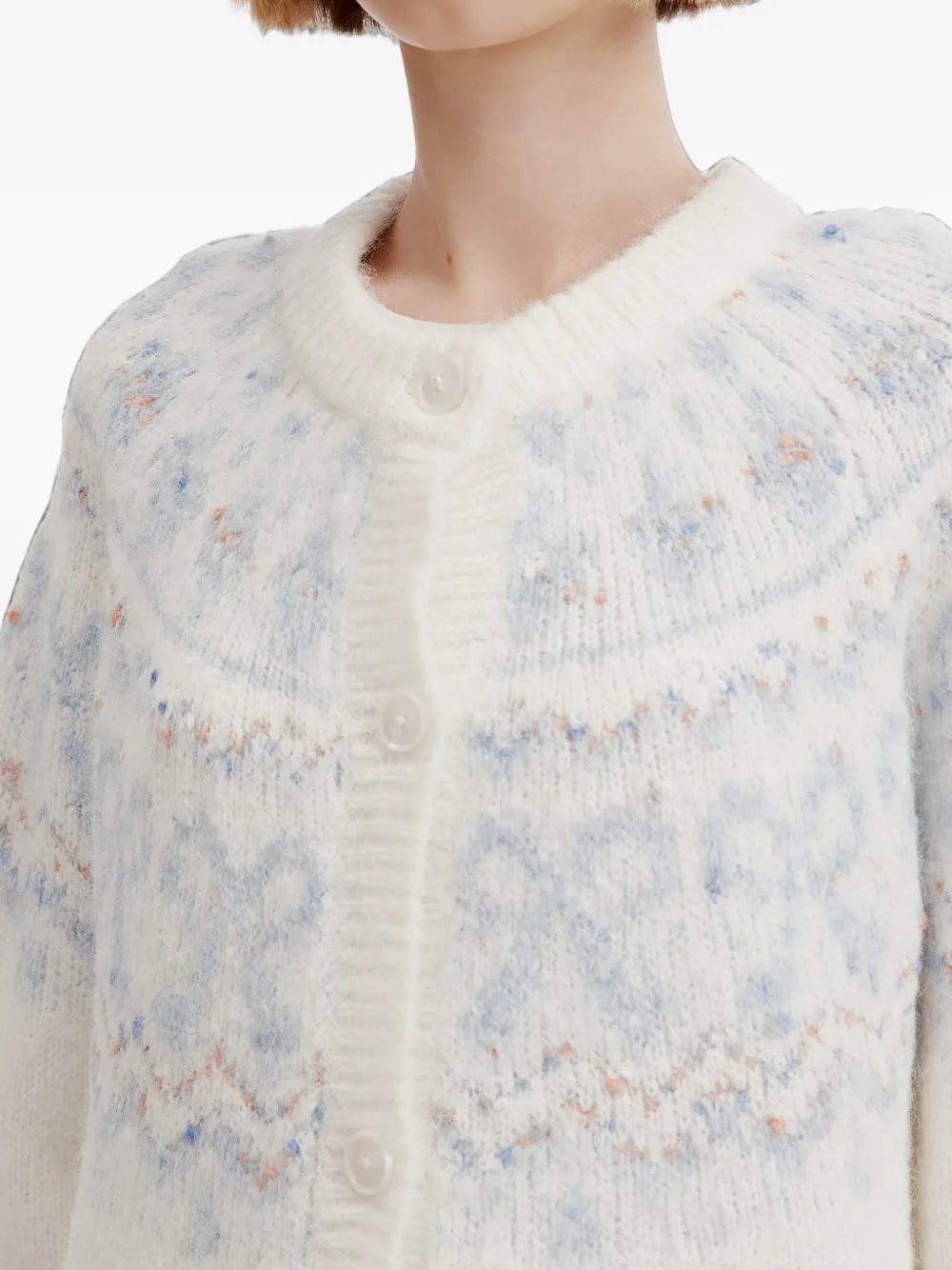 tout a coup bow-motif cardigan Beige