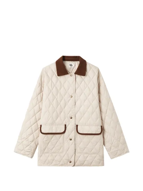 b+ab quilted corduroy-collar jacket