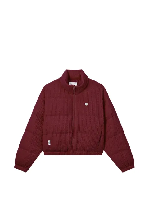 CHOCOOLATE cable-knit quilted jacket