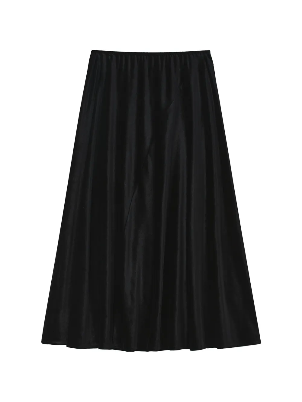B+ab velvet-effect flared midi skirt Zwart