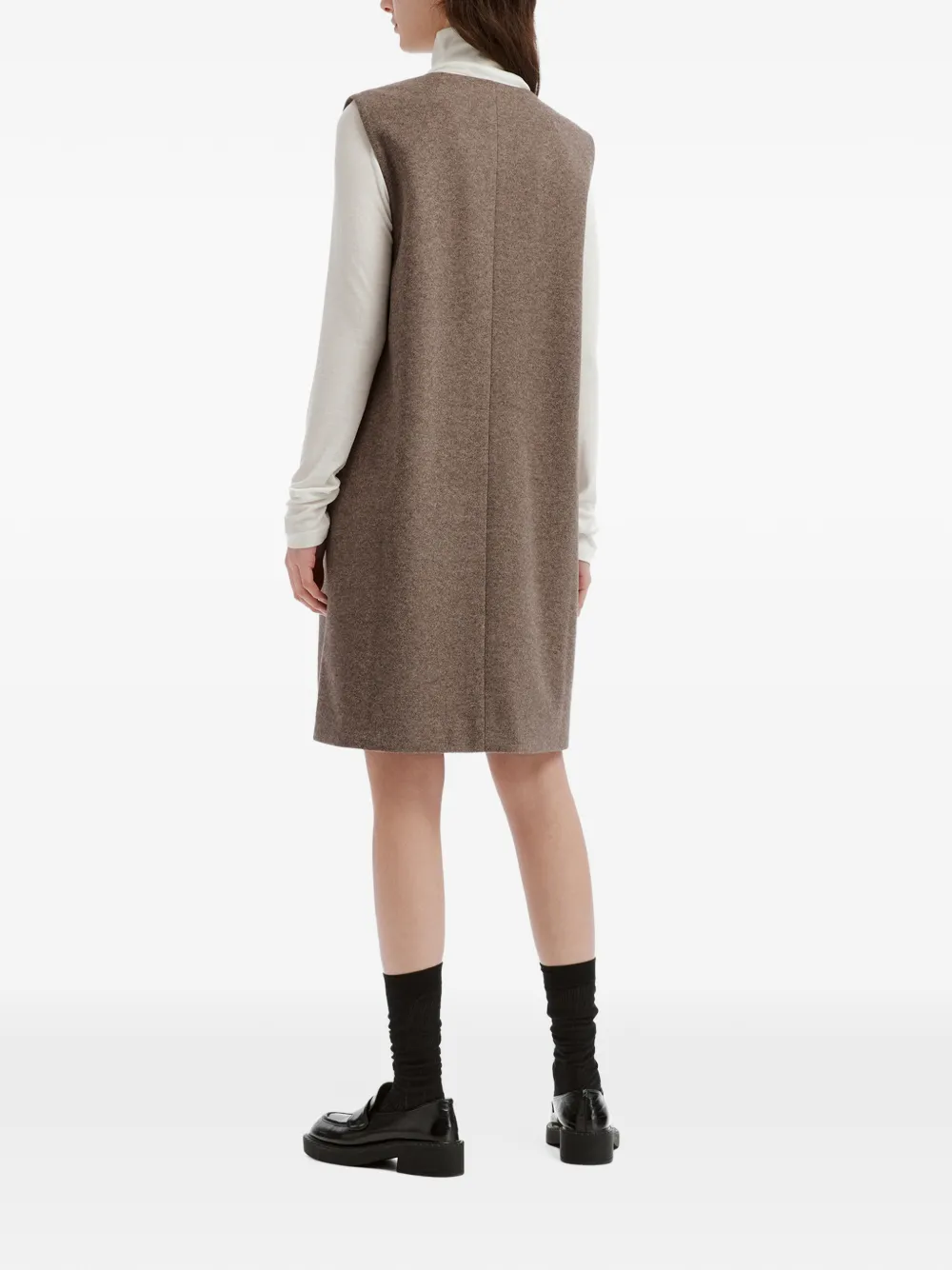 tout a coup V-neck patch-pocket mini dress Bruin