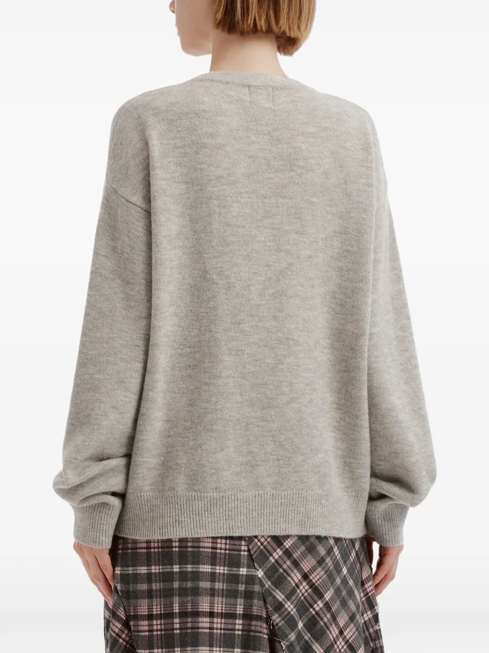 b+ab graphic-patch sweater Grijs