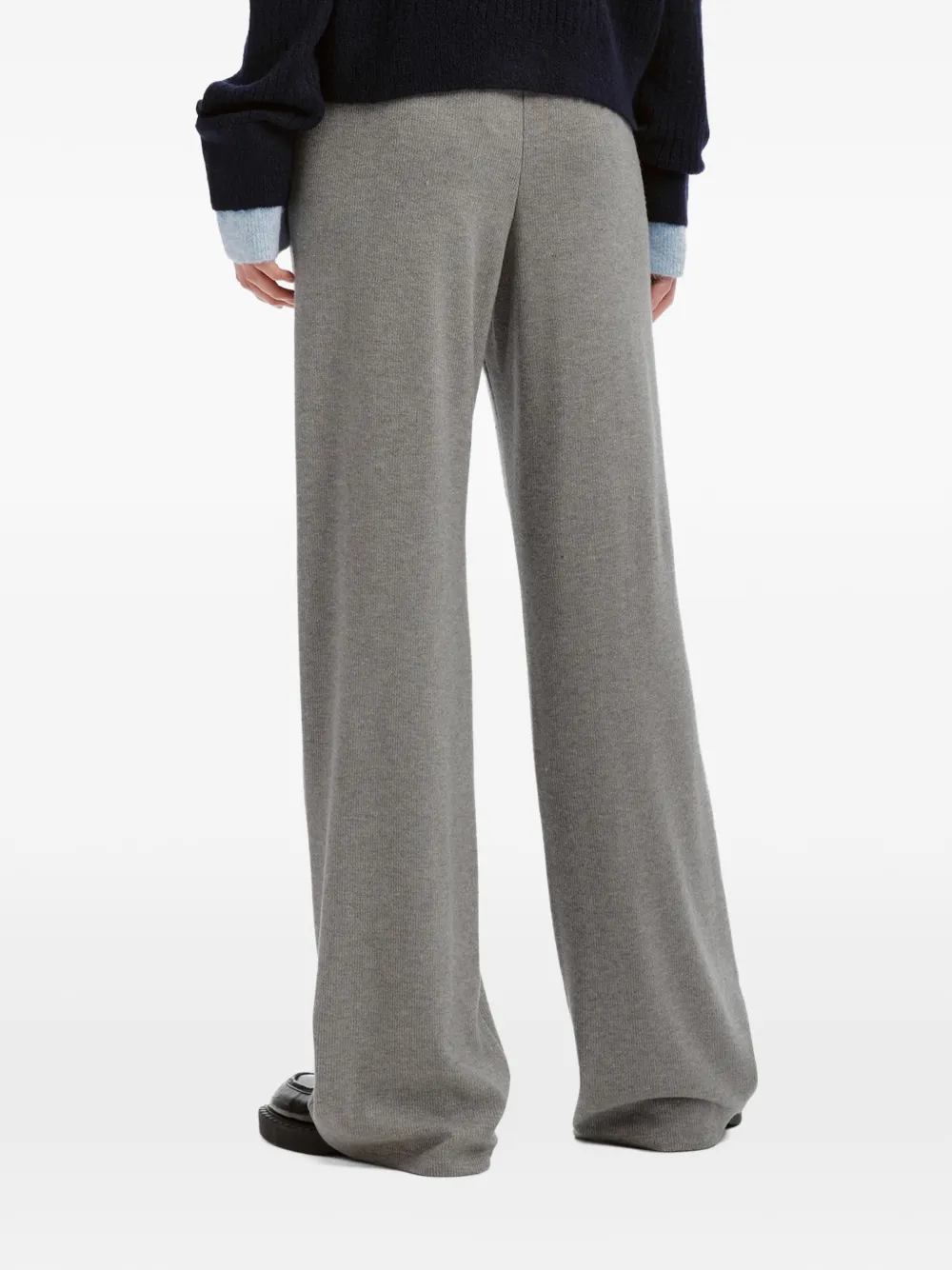 tout a coup drawstring-waist wide-leg track pants Grijs